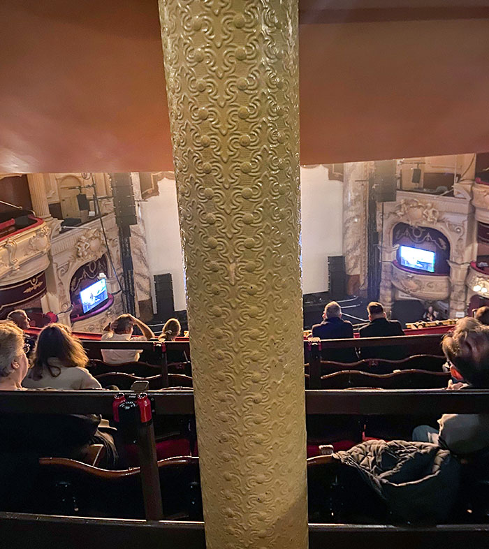 Mi vista en el teatro Kings, Portsmouth, Reino Unido