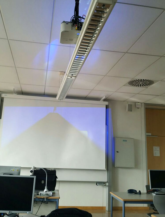 My School Installed A New Beamer. I Nominate Them For "The Best Engineering 2017"