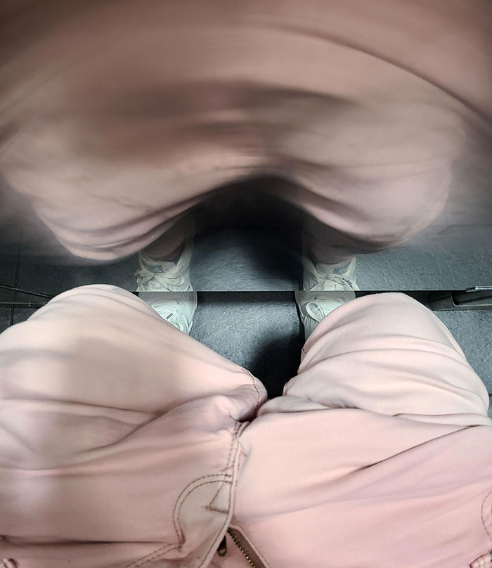 How Close This Toilet Is To The Stall Door. Had A Good Laugh At How My Feet Poke Out Underneath