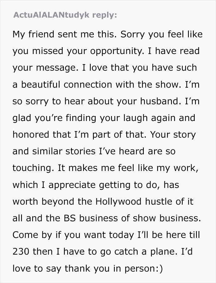 Fan Shares How She Messed Up Her Meeting With Alan Tudyk, Gets The Biggest Surprise When He Replies Fan Shares How She Messed Up Her Meeting With Alan Tudyk, Gets The Biggest Surprise When He Replies