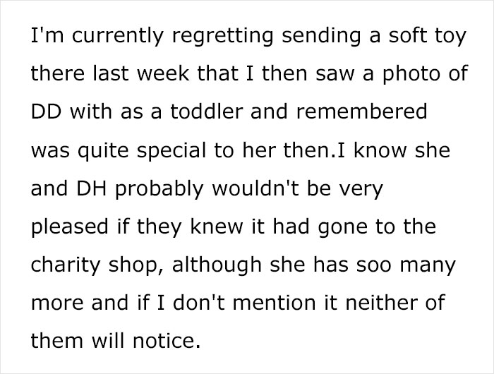 Mom Constantly Donates Daughter’s And Hubby’s Things They Don’t Use, Regrets Giving Away Toy Mom Constantly Donates Daughter’s And Hubby’s Things They Don’t Use, Regrets Giving Away Toy