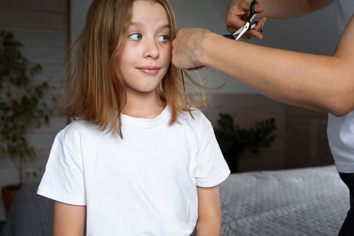 Woman Inconsolable When Step Daughter Cuts Her Hair Really Short, Husband Tells Her Enough Is Enough