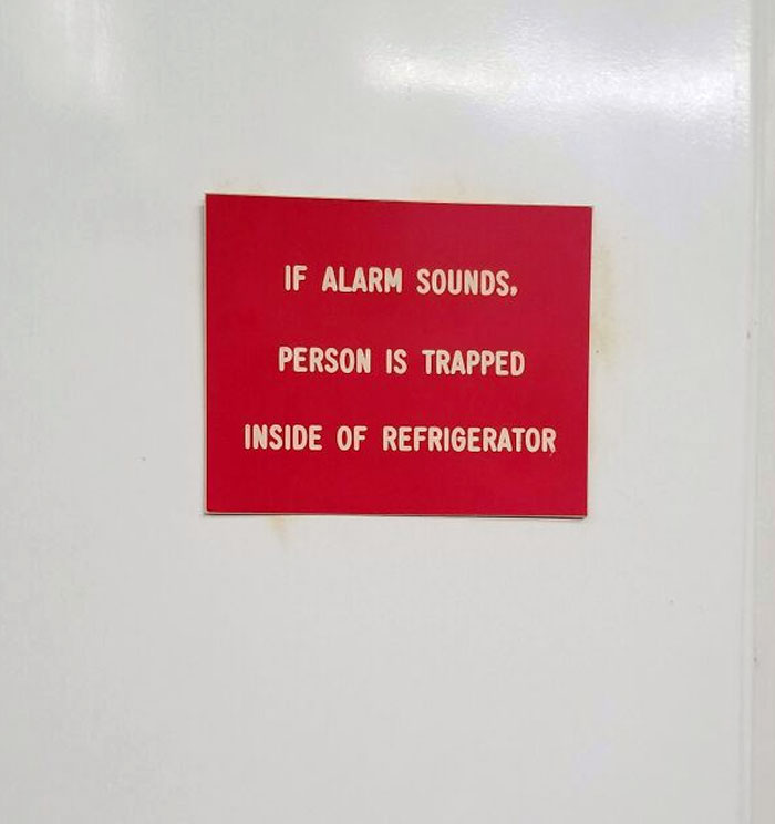 On An Industrial Fridge At Work