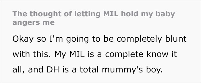 Mom At Wits' End With Her MIL, Can&rsquo;t Even Fathom The Thought Of Letting Her Hold The Baby