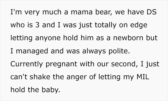 Mom At Wits' End With Her MIL, Can&rsquo;t Even Fathom The Thought Of Letting Her Hold The Baby