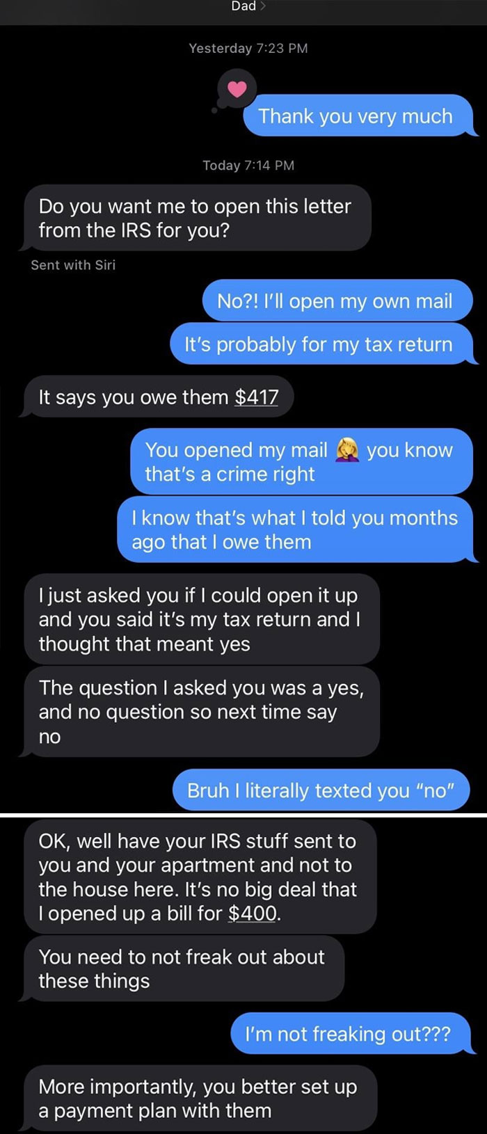 My Dad Opens My Mail Without My Permission