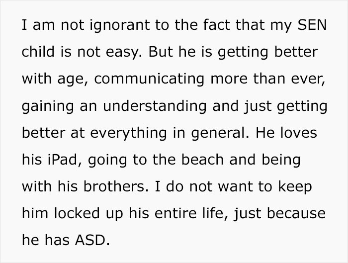 Mom Is Heartbroken After BF Takes His Son On Family Holiday, Refuses To Take Her Autistic Kid