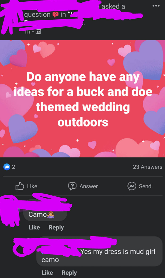 Thoughts On This Theme? Buck And Doe With A Camo Dress