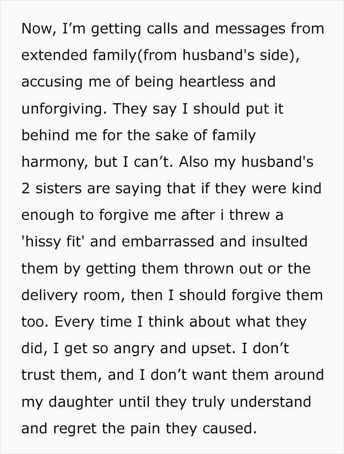 "AITA For Refusing To Let My In-Laws See My Daughter After What They Did During Her Birth?": Mom Shares Story