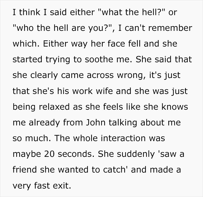 Guy’s Wife’s And “Work Wife’s” 20-Second Interaction At A Party Makes Him Question His Marriage Guy’s Wife’s And “Work Wife’s” 20-Second Interaction At A Party Makes Him Question His Marriage