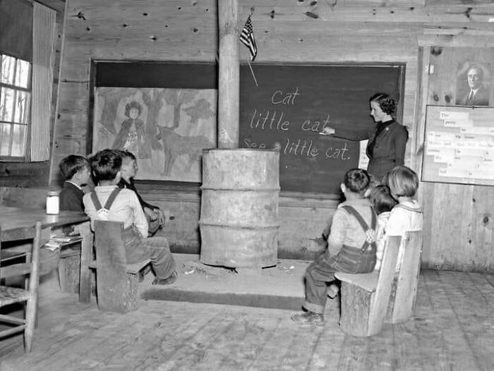 Old Country Schoolhouse In Alabama, 1935