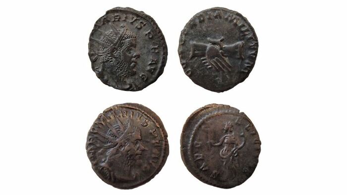 Discovered By Metal Detectorists In 2018 In The Bourne Valley, Near The City Of Salisbury, The Bourne Valley Hoard Has More Than 1,800 Roman Coins, All Found Inside A Roman Grayware Jar