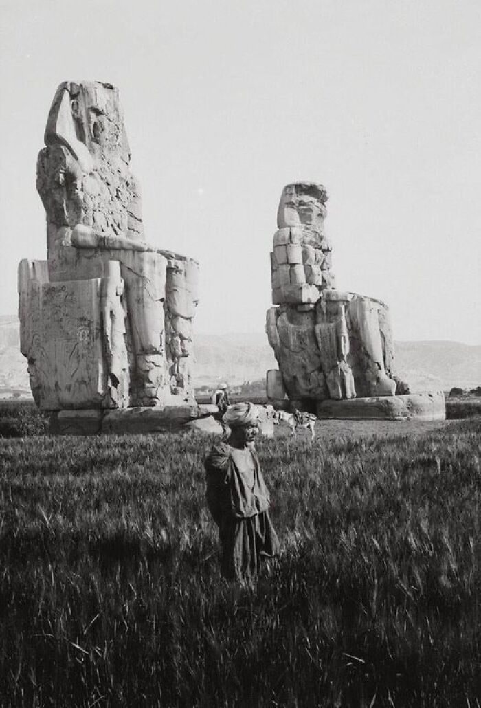 Colossi Of Memnon In Thebes, Egypt (Ca. 1910)