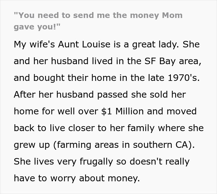 Aunt’s Generous Gift Turns Into A Headache As Her Greedy Daughter Demands It Back Aunt’s Generous Gift Turns Into A Headache As Her Greedy Daughter Demands It Back