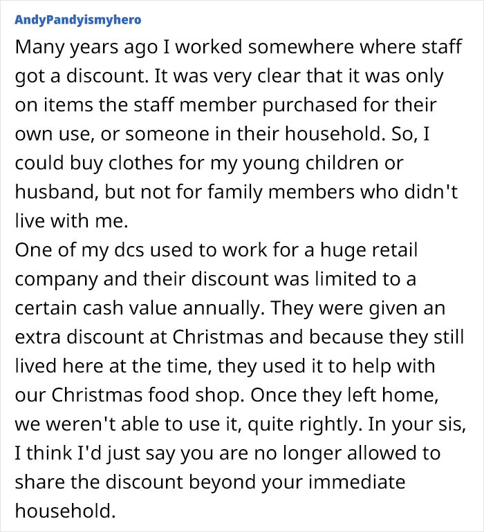 Relatives Harass Woman By Constantly Using Her Staff Discount At Luxury Store, She Has Had Enough