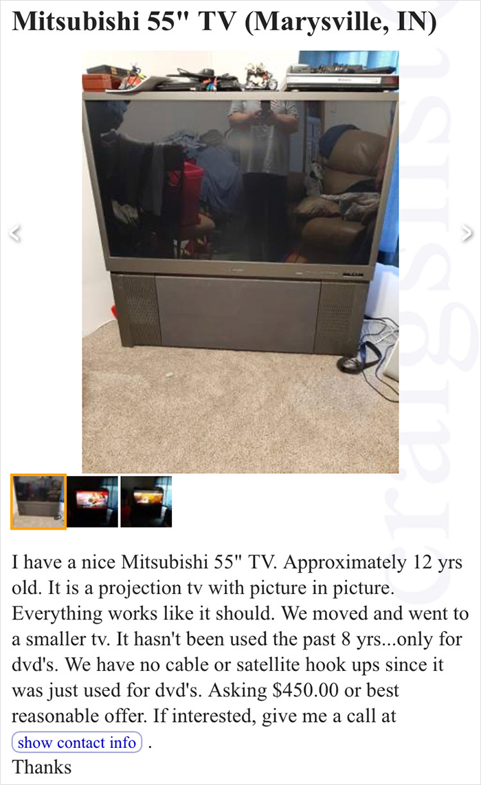 Buy My Massive 12 Year-Old TV For The Same Price As A New One