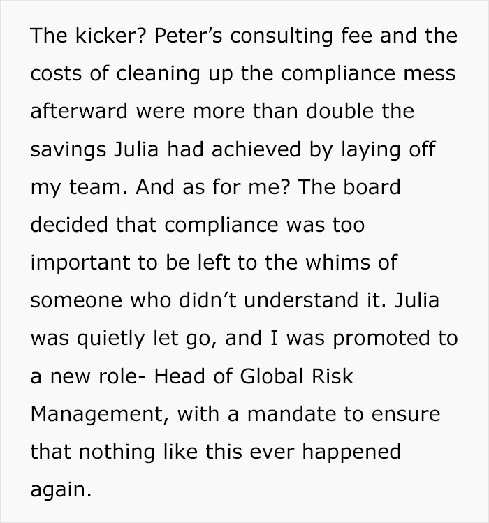 Worker Maliciously Complies With CFO’s Lay-Offs Until She Realizes She Made A Huge Mistake Worker Maliciously Complies With CFO’s Lay-Offs Until She Realizes She Made A Huge Mistake