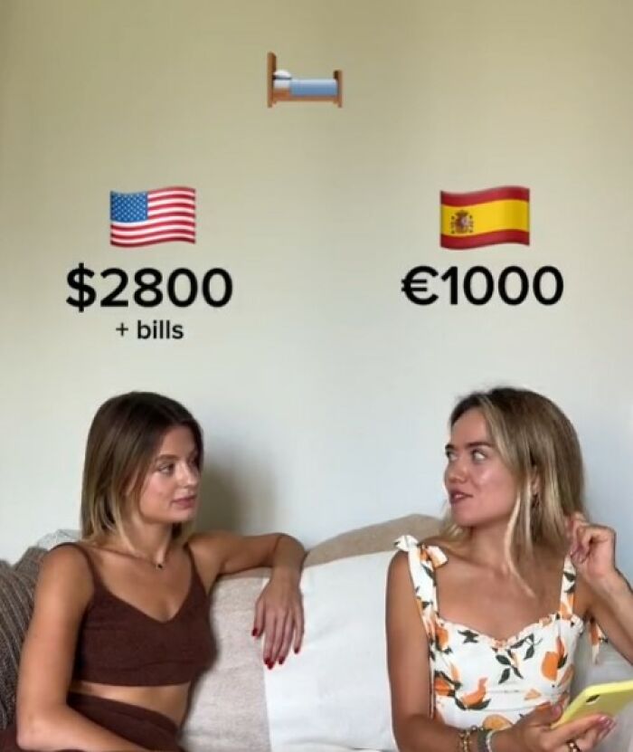 Two Women Compare The Living Costs Between The US And Spain, Are Surprised By The Differences Two Women Compare The Living Costs Between The US And Spain, Are Surprised By The Differences