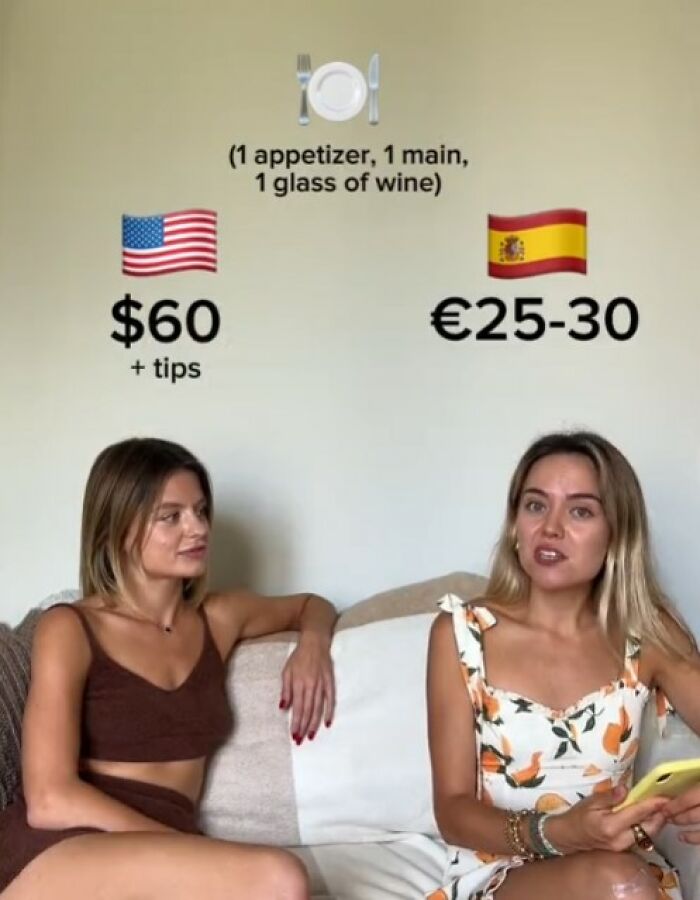 Two Women Compare The Living Costs Between The US And Spain, Are Surprised By The Differences Two Women Compare The Living Costs Between The US And Spain, Are Surprised By The Differences