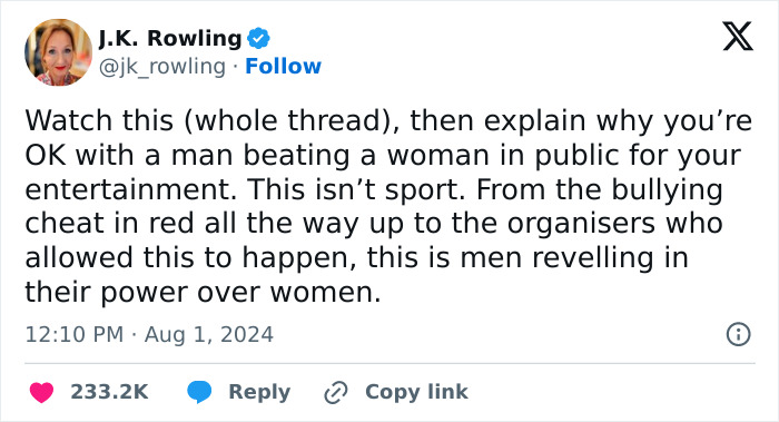 Imane Khelif Names J.K. Rowling And Elon Musk In Cyberbullying Lawsuit After Winning Olympic Gold