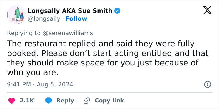 Paris Restaurant Defends Decision To Turn Away Serena Williams And Her Kids Despite Backlash Paris Restaurant Defends Decision To Turn Away Serena Williams And Her Kids Despite Backlash