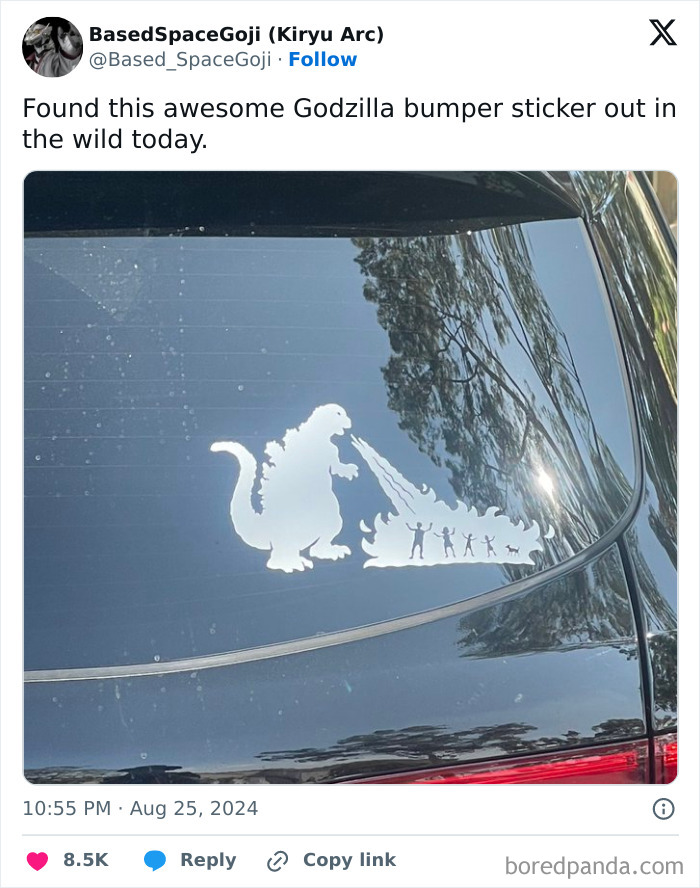 Godzilla Bumper Sticker