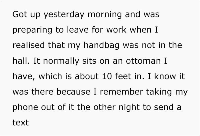 Woman Feels She&rsquo;s Being Robbed As Her Stuff Keeps Vanishing, Realizes She Was Right All Along