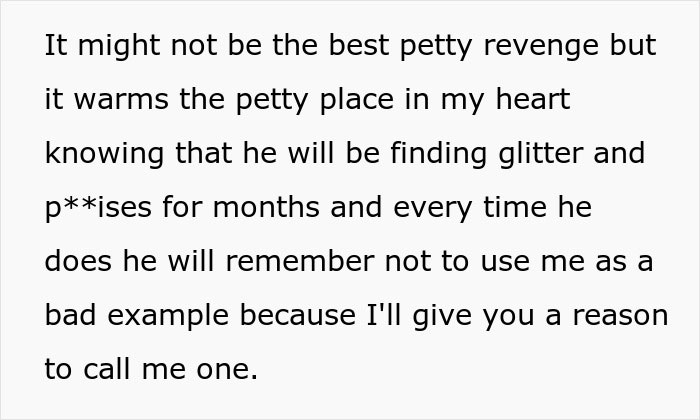 “Enjoy Your Glitter Bomb”: Sparkly Genitalia Confetti Sticks To Man As Stepdaughter Gets Revenge “Enjoy Your Glitter Bomb”: Sparkly Genitalia Confetti Sticks To Man As Stepdaughter Gets Revenge