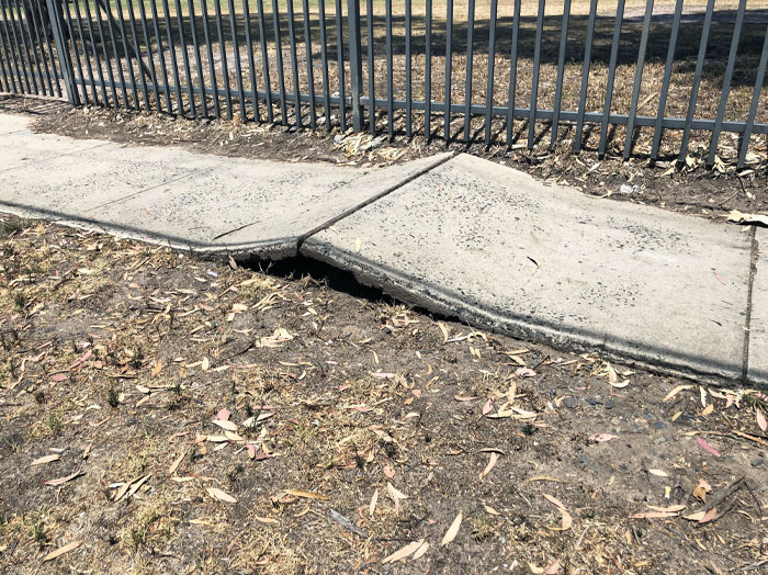 Melbourne Heat Warped The Pavement Near A School