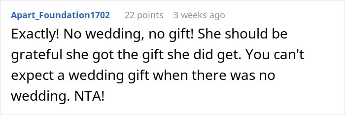 Drama Ensues After Woman Finds Out About A Wedding Gift Her Brother Got For Sister Drama Ensues After Woman Finds Out About A Wedding Gift Her Brother Got For Sister