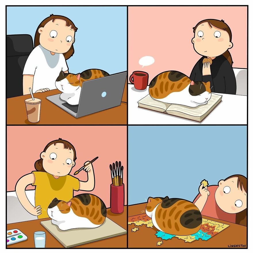 Artist Creates Funny Comics Capturing The Essence Of Living With A Cat (53 New Pics)