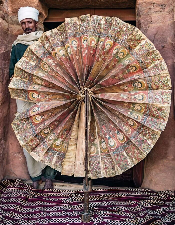 15th Century Ceremonial Fan Of Abuna Abraham Debre Tsion Church, Tigray Region, Ethiopia