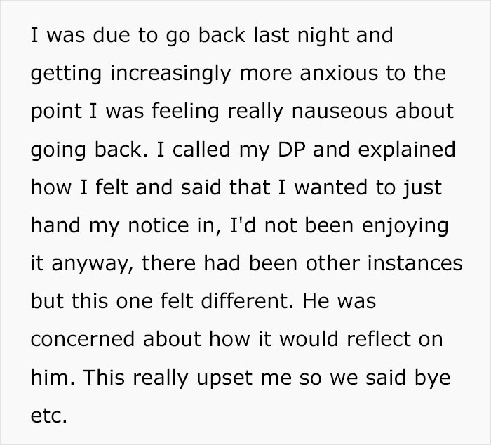Woman Quits After Being Chewed Out By Coworkers, Partner Who Still Works There Says It Was A Mistake Woman Quits After Being Chewed Out By Coworkers, Partner Who Still Works There Says It Was A Mistake
