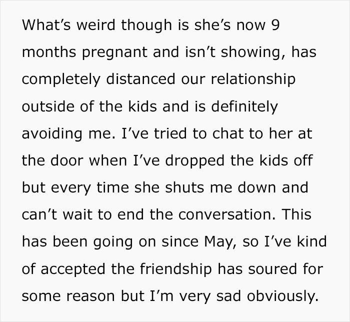 Best Friend’s Mysterious Pregnancy Causes Rift, No Baby Bump At 9 Months Leaves Friend Puzzled Best Friend’s Mysterious Pregnancy Causes Rift, No Baby Bump At 9 Months Leaves Friend Puzzled
