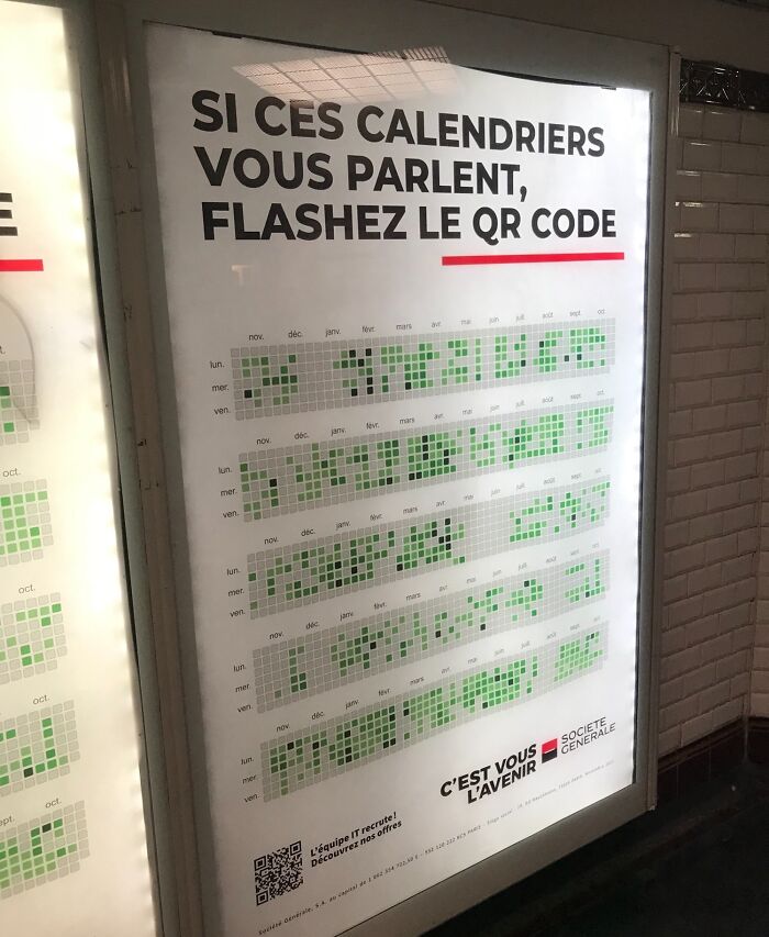 "If This Calendar Means Something To You, Scan The QR Code" A Job Recruitment Ad