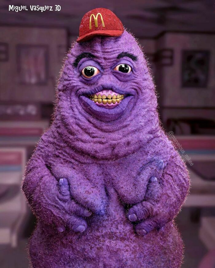 Grimace - Character Featured In Mcdonaldland Commercials