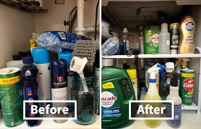 This Simple Houseware Under Sink Organizer Is The Expanding Hug Your Cluttered Under-Sink Space Has Been Desperately Needing