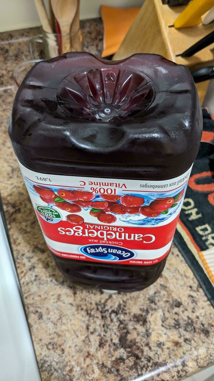 My Bottle Of Cranberry Juice Had Absolutely Zero Air In It