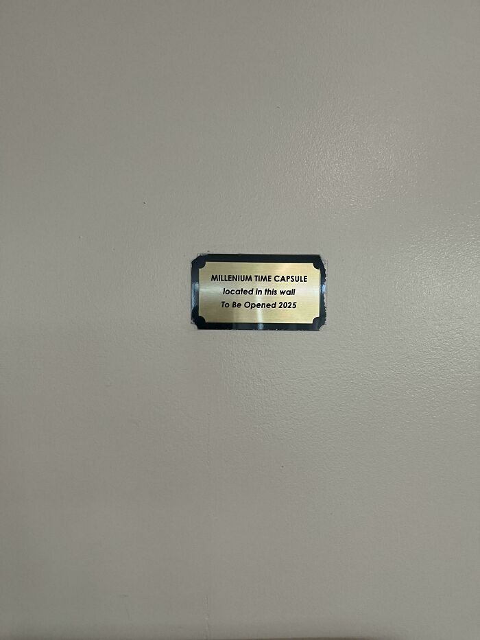 There’s A Time Capsule Inside A Wall At My Gym