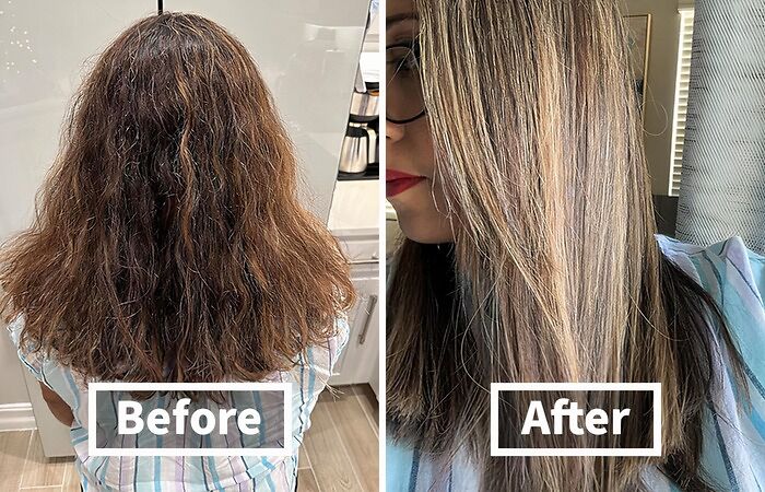  Before: Bleach-Fried, Heat-Damaged Hair Begging For A Miracle After: K18 Leave-In Molecular Hair Mask Works Its Magic, Resurrecting Your Locks To Their Former Glory In Just 4 Minutes