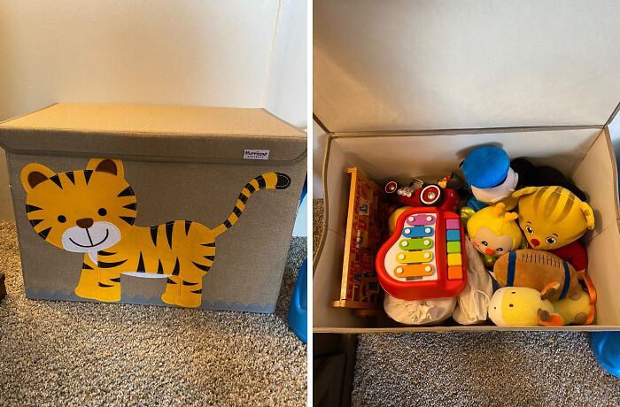 Tame the toy clutter and keep your home looking tidy! Lidded baskets are a lifesaver for quickly stashing away toys, blankets, or anything else that's cluttering up your living spaces. They're stylish and functional, adding a touch of organization to any room.