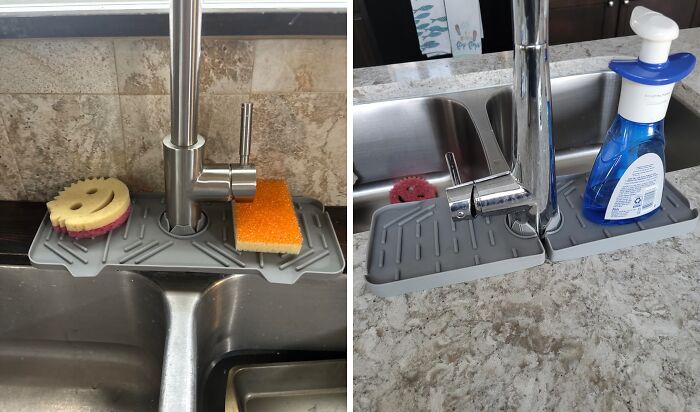 Water Stains Are So Last Season. This Silicone Faucet Sink Mat Is The Chic Upgrade Your Kitchen Deserve