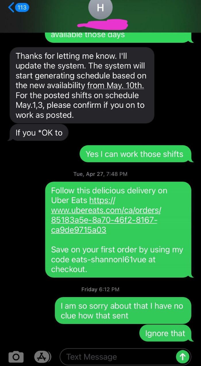 I Accidentally Sent An Uber Code To My Boss And I’ve Never Felt More Awkward