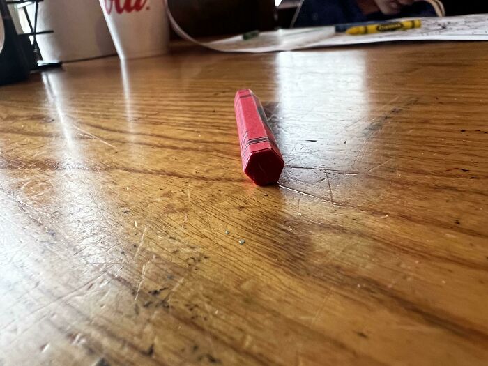 Hexagon Shaped Crayons So They Don’t Roll Off Of The Table