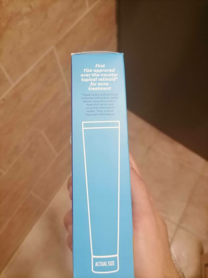 Actual Size Label On My Acne Treatment