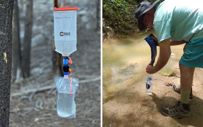 Thirsty In The Wilderness? This Sawyer Squeeze Water Filtration System Turns Questionable Creek Water Into A Refreshing Beverage