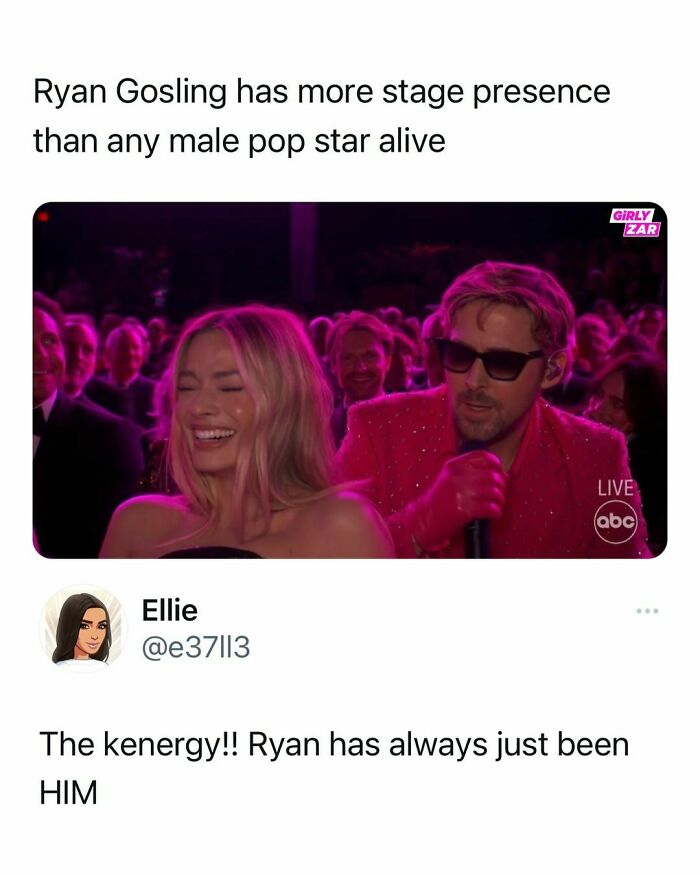 Need Ryan To Perform At Next Years Super Bowl 😎🤩 - - #girlyzar #girly #relatable #girlpower #girllife #oscars #ryangosling #ken