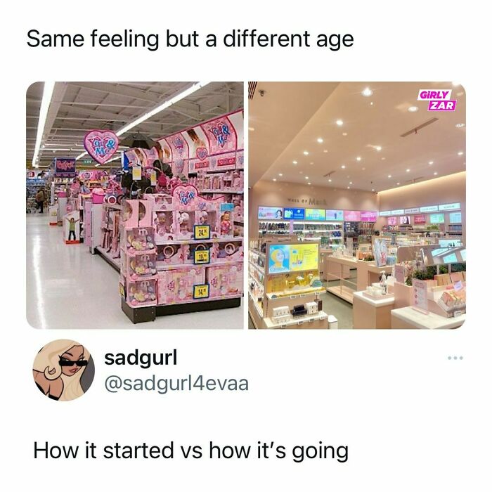 The Core Memories Running Down The Pink Aisle🥹 If You Relate You Have To Follow Me @girlyzar So You Can Relate Some More 🤩 🫶 - - #girlyzar #girly #relatable #girlpower #girllife #shopping #memories #makeup #toys #childhood