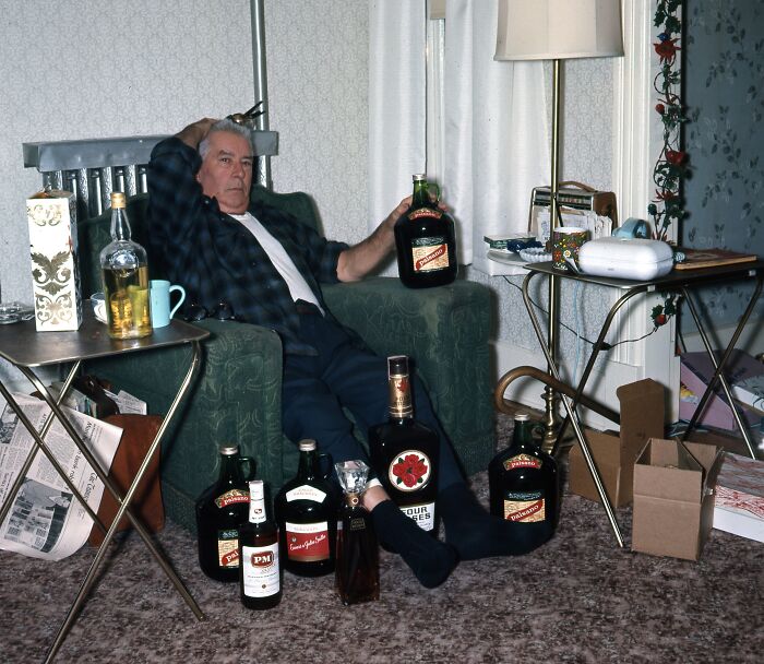 My Italian Grandfather, Christmas, 1969. Everyone Gave Him Wine