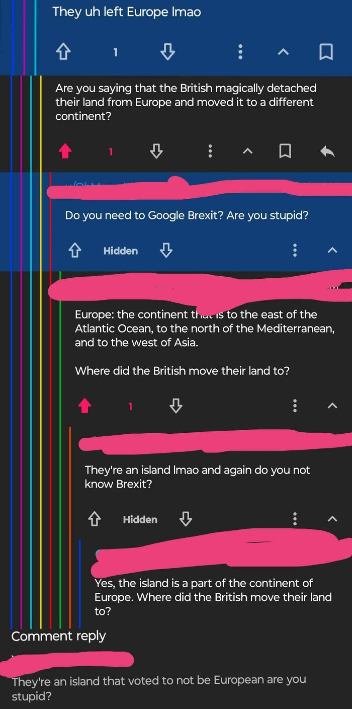 "Britain Is Not Located On The Continent Of Europe"